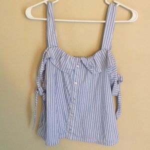 Blue stripe top